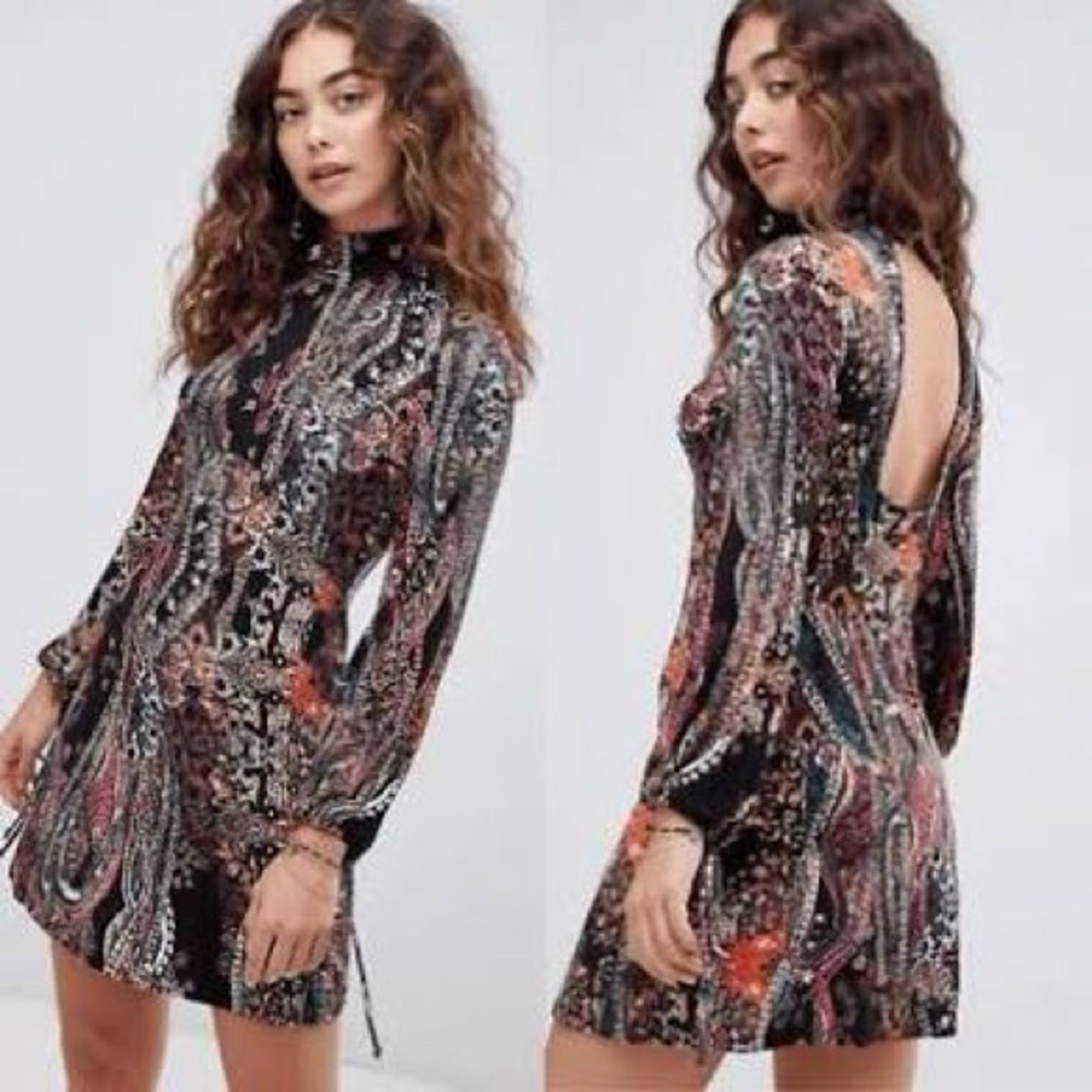 NWT Free People All Dolled Up Paisley Dress Sz Small